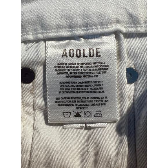 Adolde Jeans Toni Mid Rise Straight White Denim Minimalist Capsule Basic Casual - Picture 7 of 9